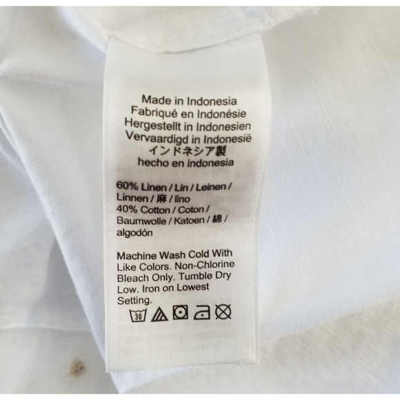 J Crew Womens Relaxed Fit Beach Shirt in Linen Cotton Blend White Size XS - Picture 7 of 7